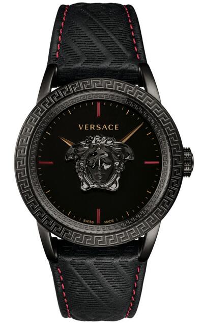Review Versace Palazzo Empire VERD00218 Black Leather 43mm watch Price